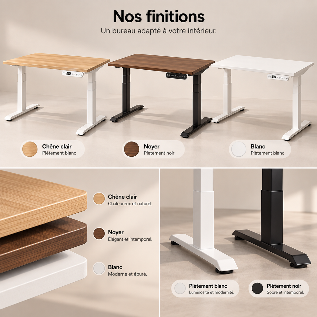 Bureau assis-debout premium 140 cm – ANTICORA Signature